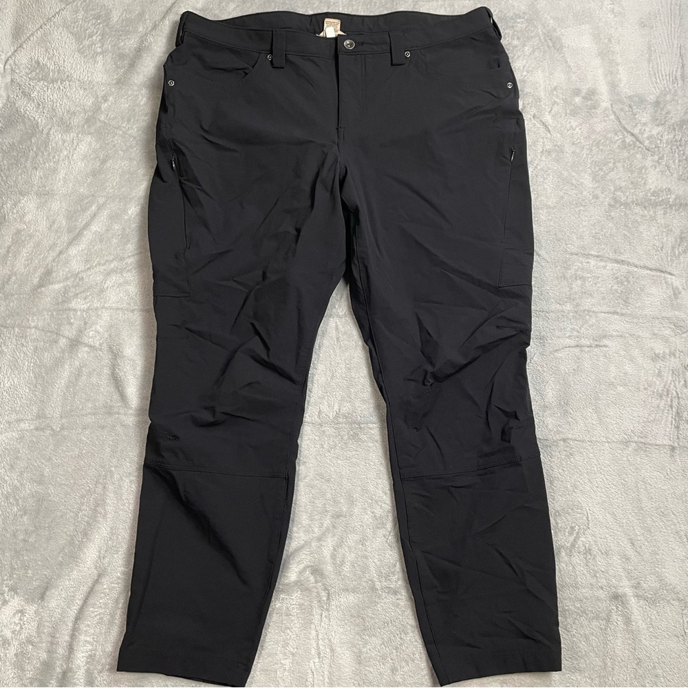 Duluth Trading Pants 18 Short 18P Flexpedition Skinny‎ Leg Nylon Stretch Black